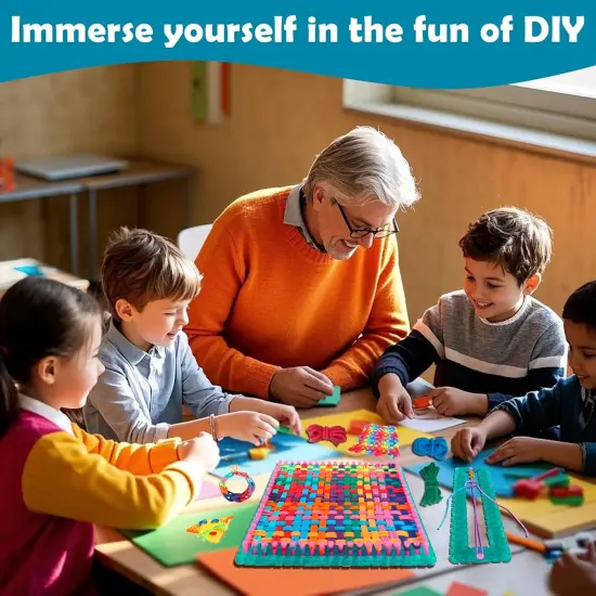 Weaving Loom Kit Toys Kit, 2-in-1 Crafts for Kids and Adults {3}