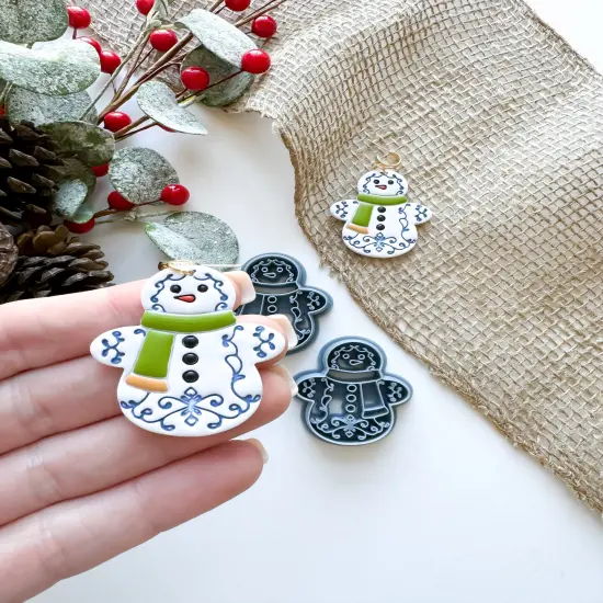 SNOWMAN IN SCARF | CHRISTMAS | CLAY CUTTER {3}
