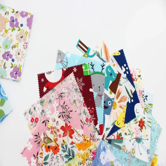 42Pcs 4" x 4" (10cm x 10cm) Pre-Cut Cotton Fabric Squares for Quilting {2}