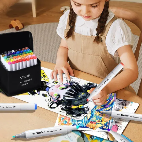 Fine Tip Art Markers for Kids Adult Painting {5}