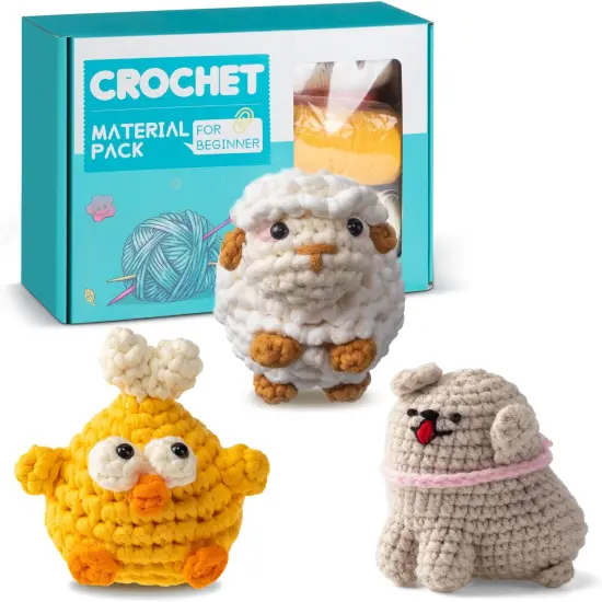 Animal Crochet Kit for Kids and Adults {1}