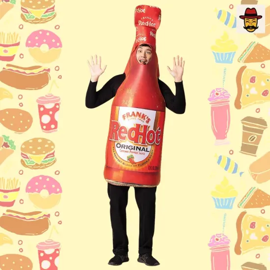 Franks Red Hot Bottle Costume Featuring a Photorealistic Foam Tunic {6}