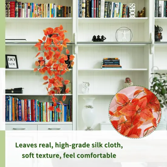 Small Artificial Plants Hanging Potted Fall Foliage {2}