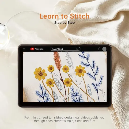5 Pack Beginner Embroidery Kit for Adults, Easy to Learn Floral Embroidery Patterns {3}