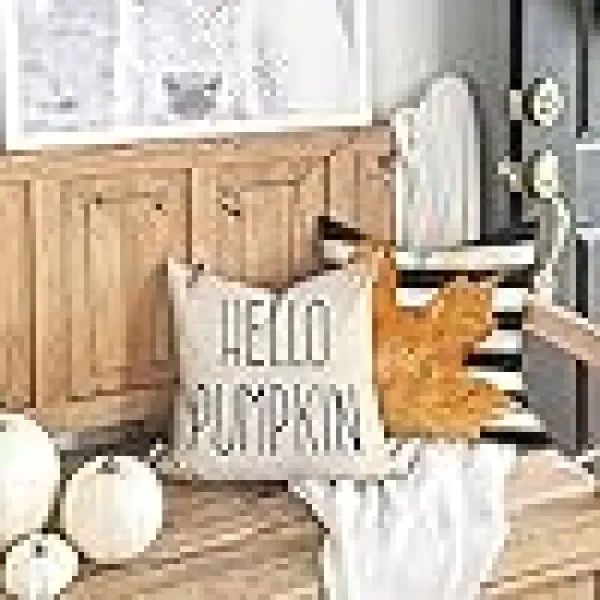 Stripes Pumpkin Maple Leaf Happy Fall Outdoor Pillows {6}