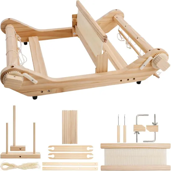 12 Inches Rigid Heddle Wooden Weaving Loom for Adults {2}
