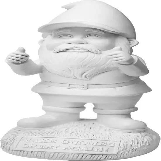 Gnude Gnomes - Unpainted Make Gnomes Great Again Garden Gnome {6}