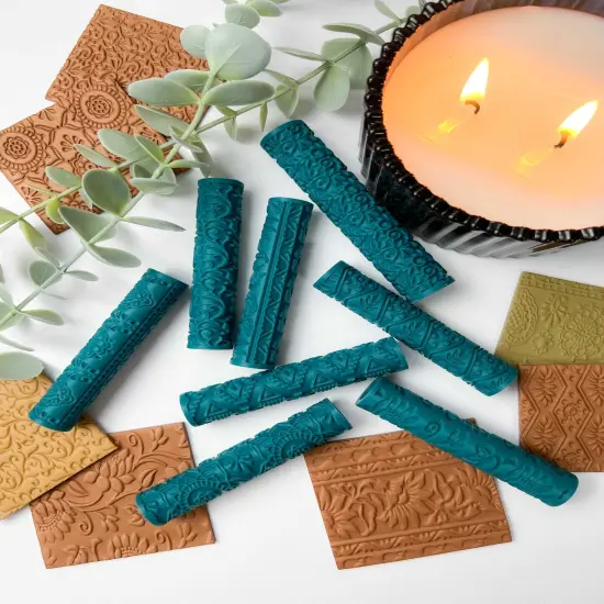 Western Tooled Floral Mini Texture Roller {2}