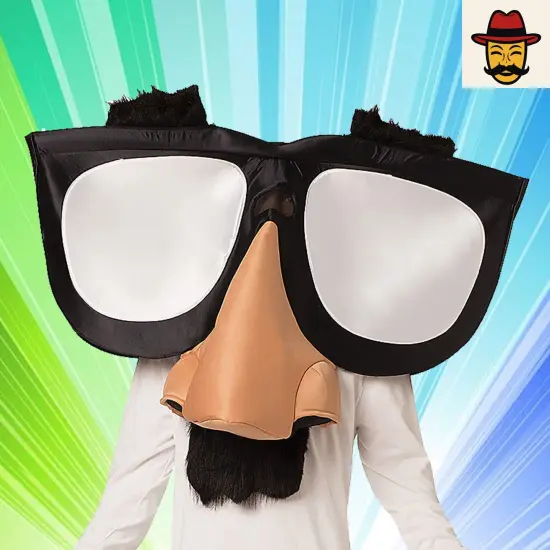 Humorous Funny Nose Glasses Adult Costume Classic Gag for Halloween Parties {3}