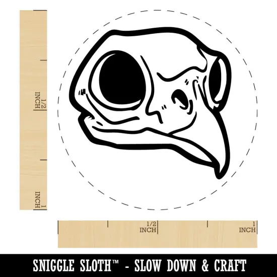 Owl Bird Skull Bones Skeleton Self-Inking Rubber Stamp Crafting Planners Lime Green {1}