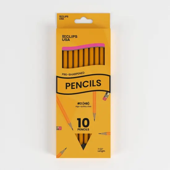 #2 HB Pencils Yellow &ndash; Pre-Sharpened &ndash; 10 Count &ndash; 80 Sets {2}