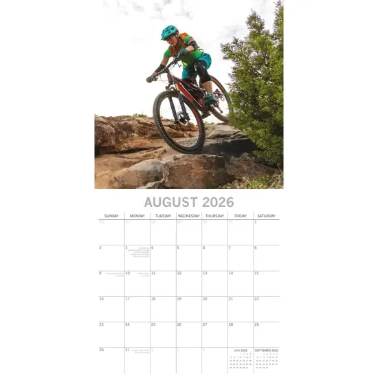 The Gifted Stationary 2026 Square Wall Calendar, Mountain Biking, 16-Month Lifestyles Theme Hanging Calendar with 180 Reminder Stickers, Monthly Family Planner for Home & Creative Spaces, 30 x 30 cm Multicolor {3}