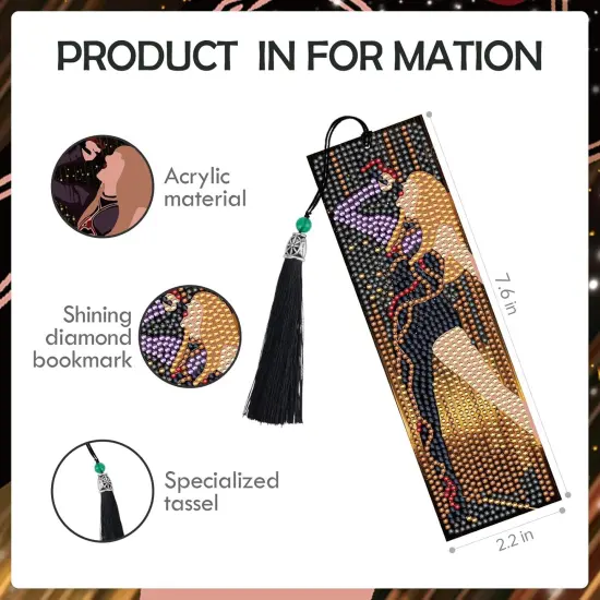 6 Pcs DIY Pop Star Diamond Painting Bookmarks Kits {3}