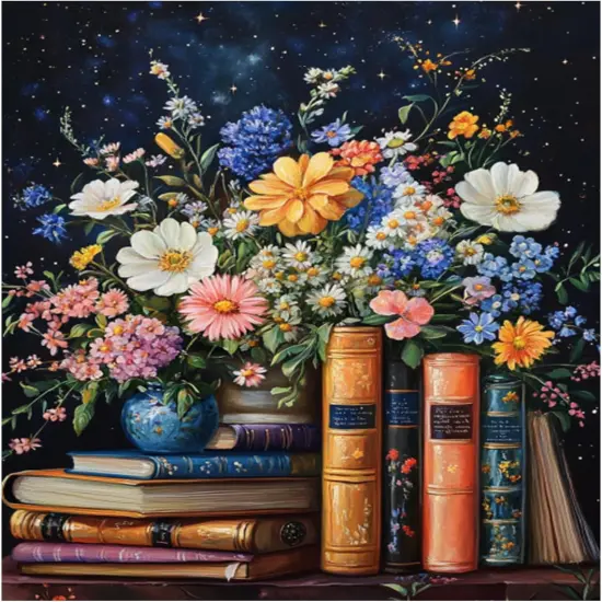 Flower Diamond Art Kits for Adults, DIY 5D Diamond Painting Kits , 12x16inch {1}