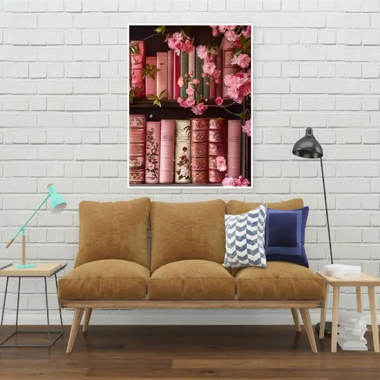 Pink Books 5D DIY Diamond Art Kits Full Drill Diamond Dots, 12x16 {5}