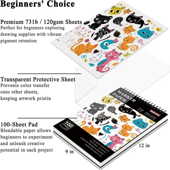 9" x 12" Marker Paper Pad {2}