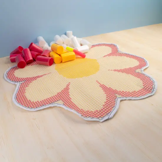 John Bead Rug Latch Hook DIY Kit for Beginners Daisy {4}