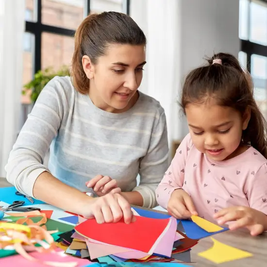 300 Pcs 4 x 4 Inches Multicolor Cotton Fabric Squares Solid Fat Quarters Precut {3}