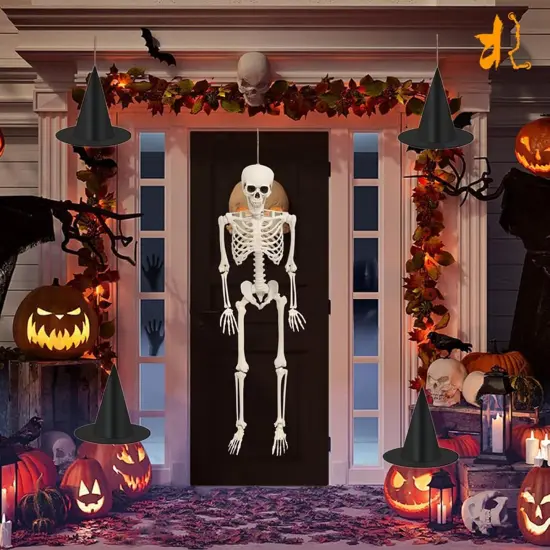 Life Size Halloween Skeleton Decor - 5.4Ft/165cm {5}