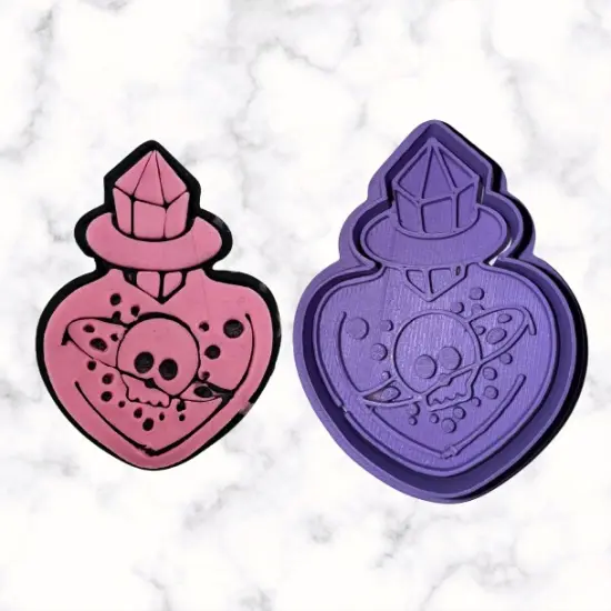 Poison Potion Cookie Cutter with Stamp Option {1}