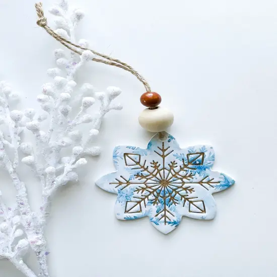 NORDIC SNOWFLAKE ORNAMENT | CLAY CUTTER {2}