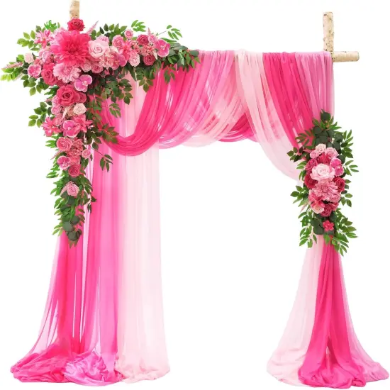 Wedding Arch Silk Floral Arrangements Ceremony Backdrop Bridal Shower Outdoor Party Decor {2}