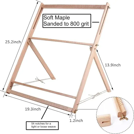 Solid Wood Table-top Weaving Loom for Aspiring hobbyists. {2}
