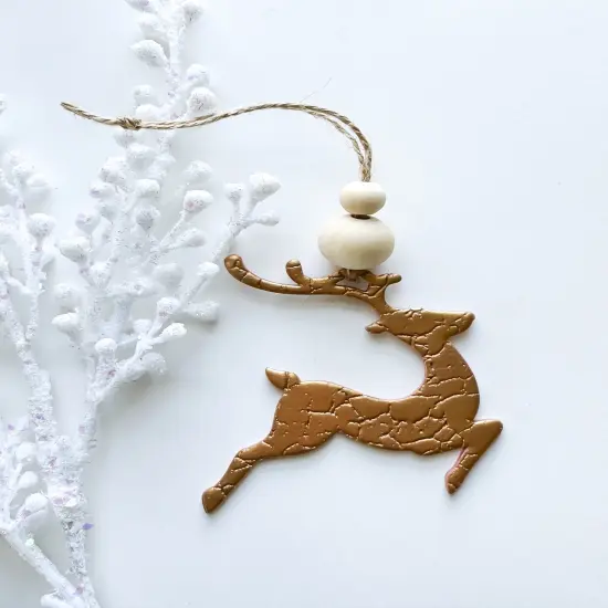 REINDEER JUMPING ORNAMENT | CLAY CUTTER {2}