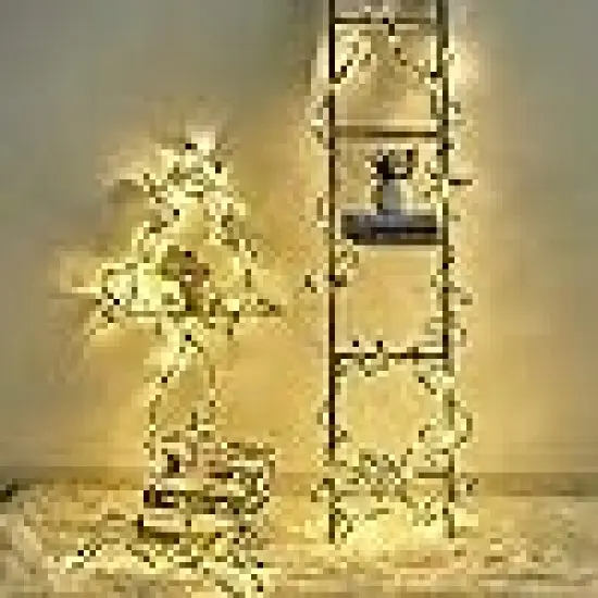 USB Plug in Warm White Tiny Leaf Green Garland {1}