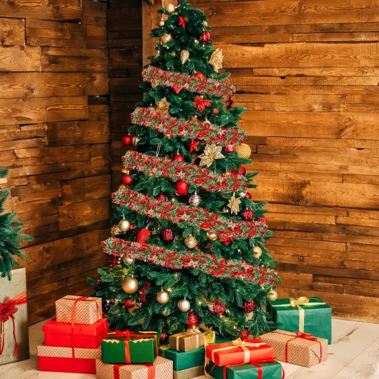 50 Ft Christmas Tinsel Garland Thick Tinsel Garland Xmas Tree Decorations {4}