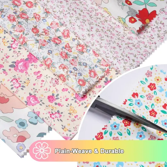 42 Pieces 10&Prime; Pre-Cut Floral Prints Cotton Fabric Squares &mdash; Layer Cake Quilting Fabric {5}