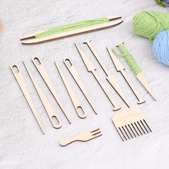12 Pieces Weaving Loom Tools Set - 14 Pages Book for Adults Beginners {3}