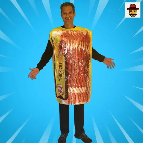 Oscar Mayer Packaged Bacon Costume Thick Cut Tunic Perfect for Food Themed Parties {3}
