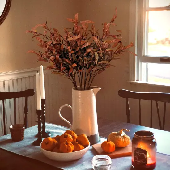 5Pcs Fall Artificial Olive Leaves {2}