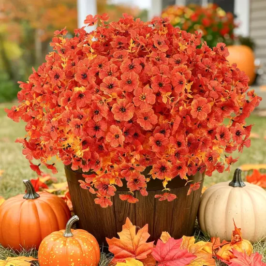 24 Bundles Artificial Fall Flowers {2}