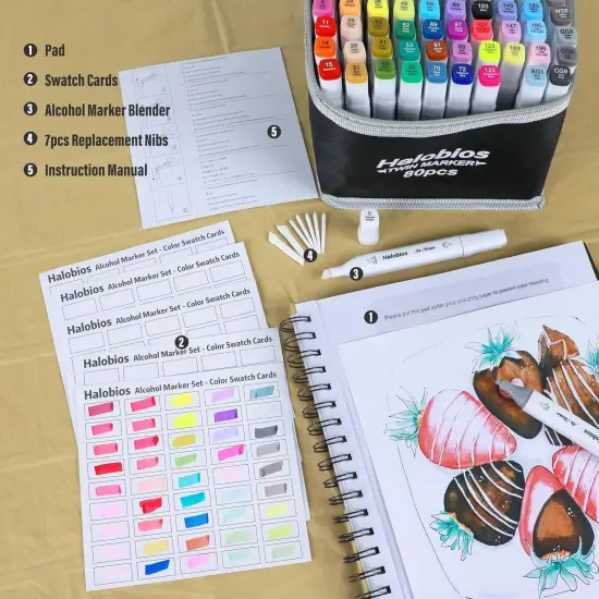 Dual Tip Fine & Broad Drawing Markers {3}