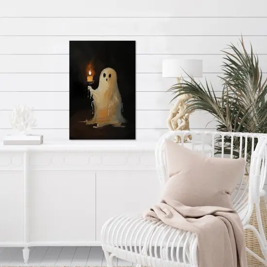 Halloween Cute Ghost Wall Art Decor - 8x12 Inch (Unframed) {3}