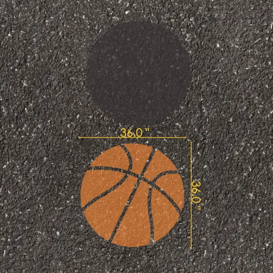 Basketball Parking Space Stencil | High School Senior Parking Spot Stencil | Reusable Stencil | Stencil Ease | {1}