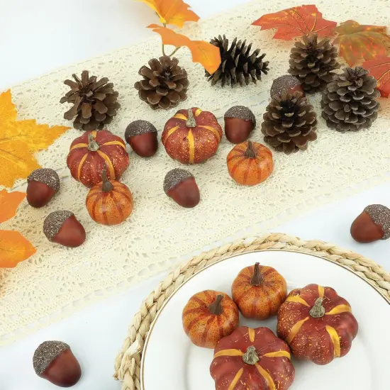 20 PCS Kit Artificial Pumpkins Decorations - Style-5-20pcs {1}