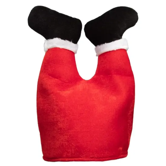 Simply Genius Santa Legs Hat (3 Pack): Humorous 13” Inverted Santa Claus Legs Hat, Festive Holiday Decor {4}