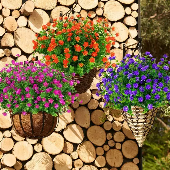 6 Bundles Outdoor Artificial Flowers {5}