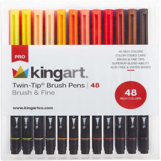 PRO Dual Twin-Tip Brush Pens {2}