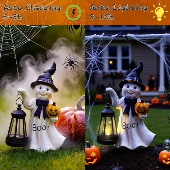 Halloween Decoration Ghost Solar Lantern {2}