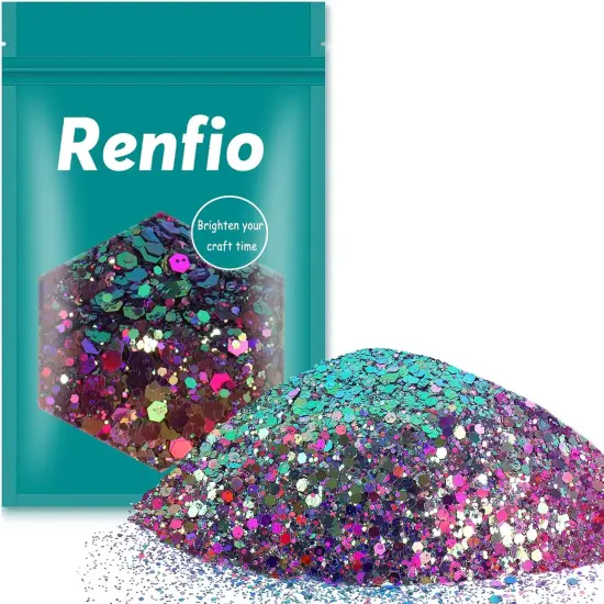 Holographic Blue Chunky Glitter {5}