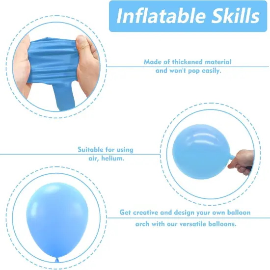 102PCS Red Latex Balloon Arch Kit Light blue {6}