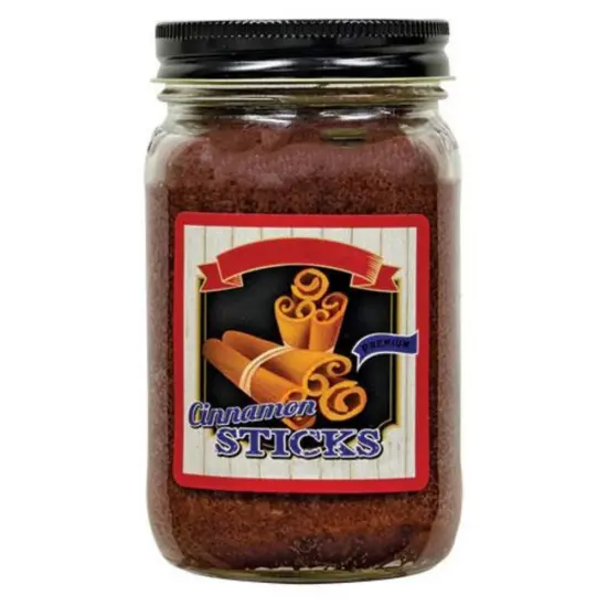 12 Ounce Paraffin Wax Pint Jar Candle with Cinnamon Sticks Flavor Perfect for Any Room {1}
