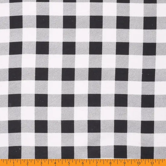 Mook Fabrics Buffalo Plaid Flannel Fabric [43 in. Wide] - By The Yard Black {3}