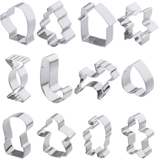 12-Piece Christmas Cookie Cutter Set &ndash; Gingerbread, Tree & More {1}