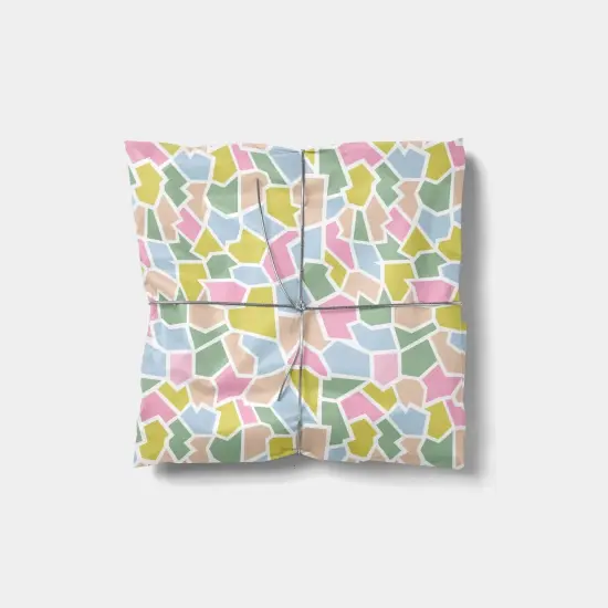 Tectonic Abstract Shape Collage Gift Wrap {1}