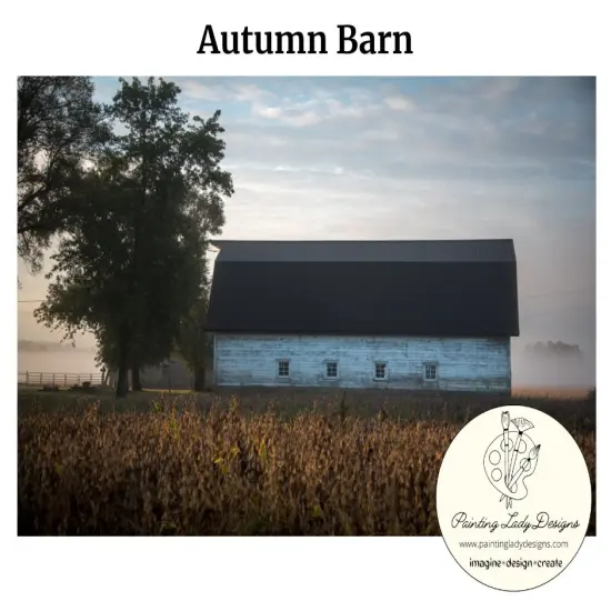 Autumn Barn - Art paper for Decoupage and Mixed Media by Painting Lady Designs {1}